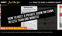 How to host a private show on CAM4

 Video Tutorial Cam4