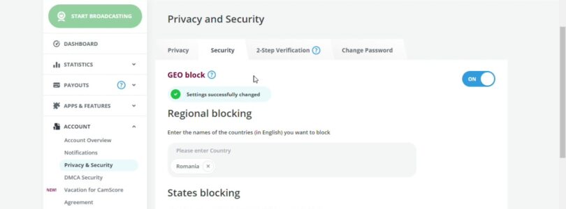 Privacy and security configuration (country lock) Bongamodels

 Video Tutorial Bongacams