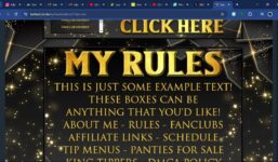 Chaturbate Black/Gold Stars Themed Bios

