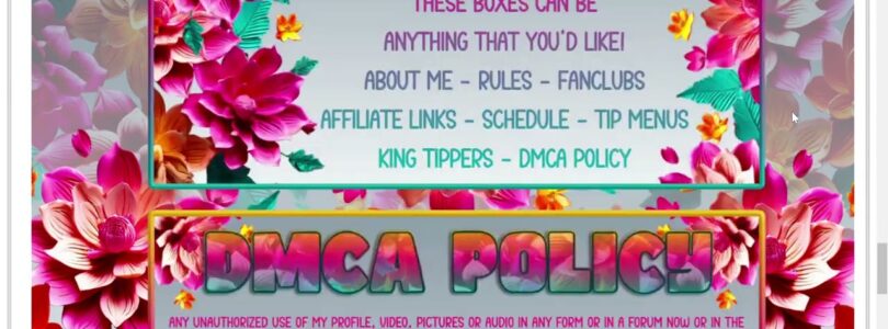 Chaturbate Bright Flowers Themed Bio

