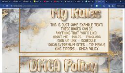 Chaturbate Cream Marble Themed Bio

