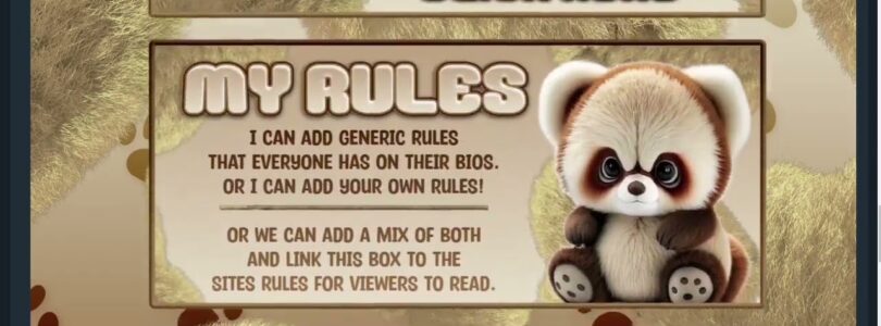 Chaturbate Cute Bear Theme Bio

