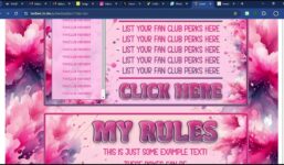 Chaturbate Pink Splash Themed Bio

