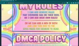 Chaturbate Rainbow Cloud Themed Bio

