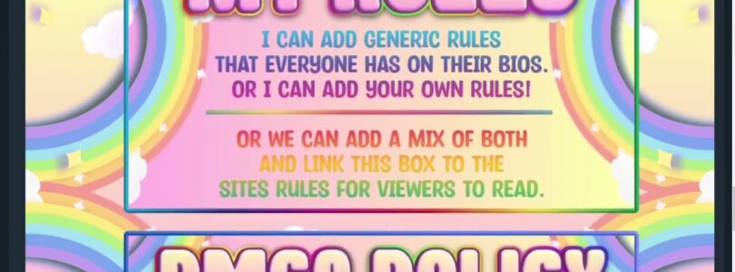 Chaturbate Rainbow Cloud Themed Bio

