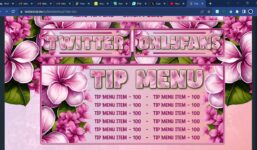 Chaturbate pink flower themed bio

