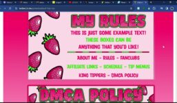 Chaturbate strawberry themed bio

